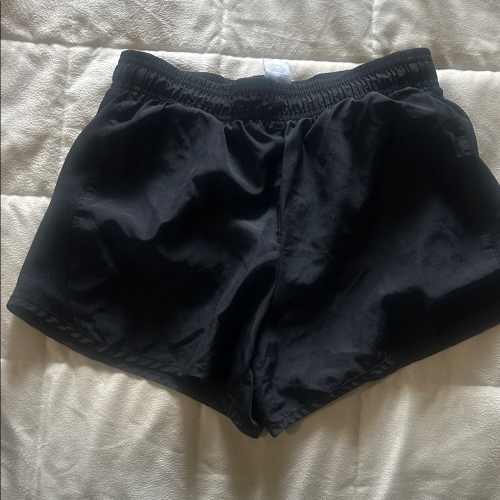 Athletic Works Black and White Lined Workout Shorts